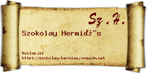 Szokolay Hermiás névjegykártya